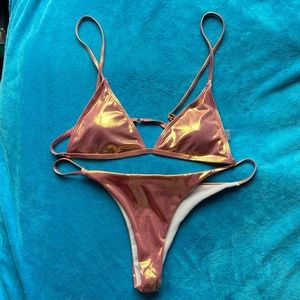 Pink Iradescent swim suit